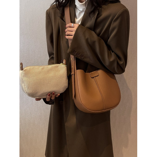 韓系高級感百搭水桶包秋冬季包包女款2025新款今年流行大容量斜背