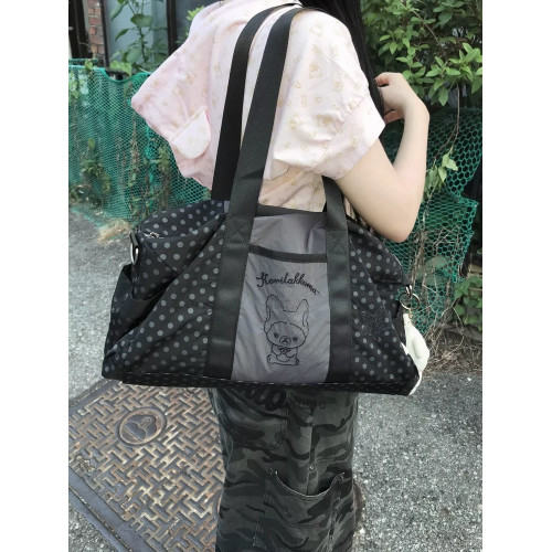 韓國小衆hugyourskin包刺綉熊波點聯名單肩斜後後背包HUGYOURSKIN包包 韓國小衆hugyourskin包刺綉熊波點聯名單肩斜後後背包HUGYOURSKIN包包