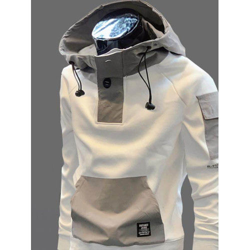 歐洲站連帽衛衣男2024新款春秋季拼色套頭帽衫打底上衣修身外套衣 歐洲站連帽衛衣男2024新款春秋季拼色套頭帽衫打底上衣修身外套衣