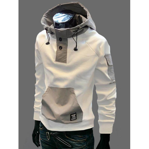 歐洲站連帽衛衣男2024新款春秋季拼色套頭帽衫打底上衣修身外套衣 歐洲站連帽衛衣男2024新款春秋季拼色套頭帽衫打底上衣修身外套衣