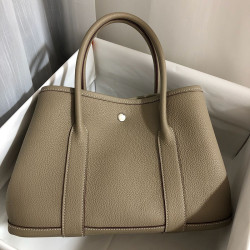 高品質頭層牛皮大容量花園包紅色新娘手提婚包手挽托特包