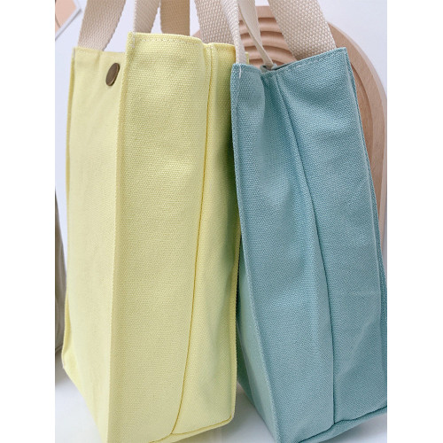 帆布包手提小包 方形水桶包保溫卡通杯套水杯手提袋帆布袋ins日系