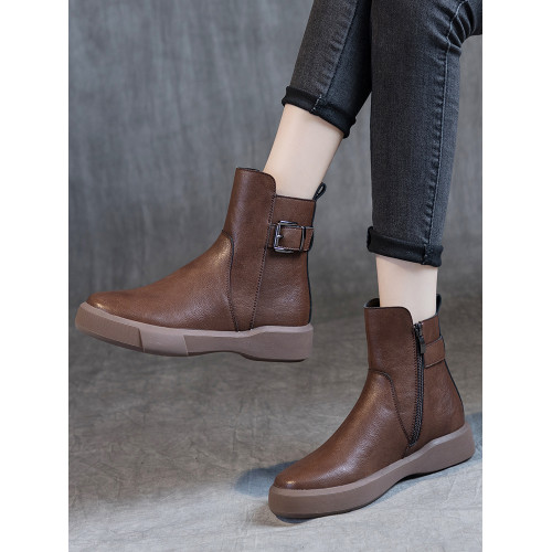 馬丁靴女英倫風2025新款春秋款靴子短款大碼側拉鍊秋冬季切爾西靴