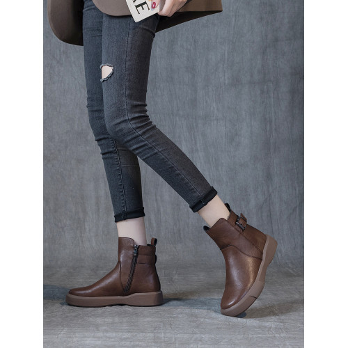 馬丁靴女英倫風2025新款春秋款靴子短款大碼側拉鍊秋冬季切爾西靴