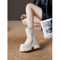 震地王12cm潮流馬丁靴女短靴2025秋季百搭小個子厚底內增高褲琯靴