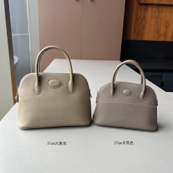 真皮貝殼包頭層牛皮保齡球包手提包時尚單肩包斜後後背包高級百搭女包