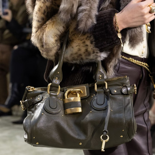 ins網紅博主千禧辣妹復古做舊鎖頭包手提斜後後背包2025秋冬新款女包