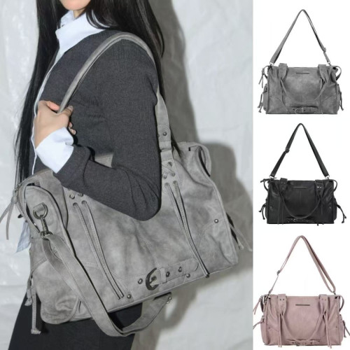 fancy club韓國設計師品牌25新款新色釦帶大容量單肩包斜後後背包女包 fancy club韓國設計師品牌25新款新色釦帶大容量單肩包斜後後背包女包