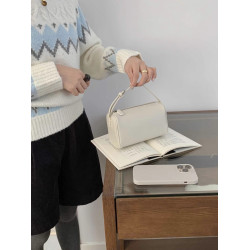 筆筒包女小衆真皮手拎包90s2025新款春夏筆袋包紅色包手提斜後後背包