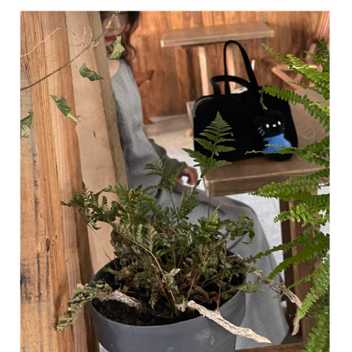 CHIOUU/自製 黑色燈芯絨迷你波士頓手拎包 手提包 CHIOUU/自製 黑色燈芯絨迷你波士頓手拎包 手提包