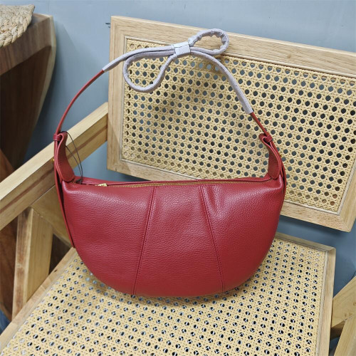 頭層牛皮牛角斜後後背包包女2025單肩新月真皮專櫃品牌拼接復古女士包 頭層牛皮牛角斜後後背包包女2025單肩新月真皮專櫃品牌拼接復古女士包