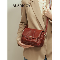 真皮包包女2026新款中年女包媽媽包斜後後背包頭層牛皮休閒女士單肩包