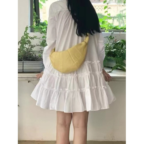 牛角包可頌包慵懶風百搭斜後後背包女2026新款小衆質感軟皮包包餃子包 牛角包可頌包慵懶風百搭斜後後背包女2026新款小衆質感軟皮包包餃子包