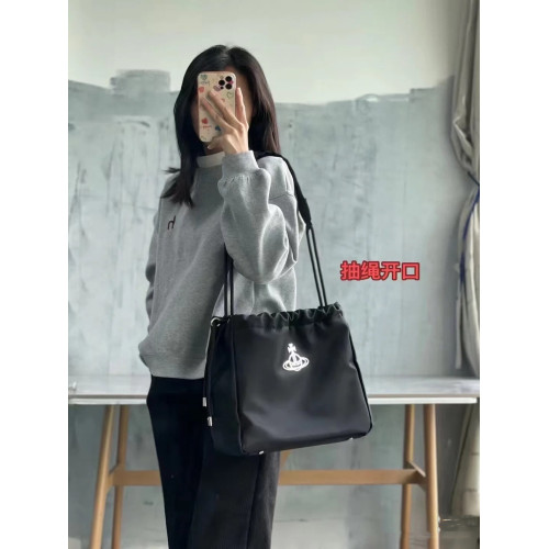 2025新款西西西土星尼龍抽繩水桶包簡約單肩腋下包大容量托特包女