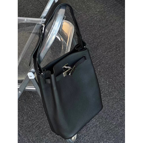 荔枝紋真皮凱莉水桶包22腋下包簡約百搭單肩斜背手提大容量托特包 荔枝紋真皮凱莉水桶包22腋下包簡約百搭單肩斜背手提大容量托特包