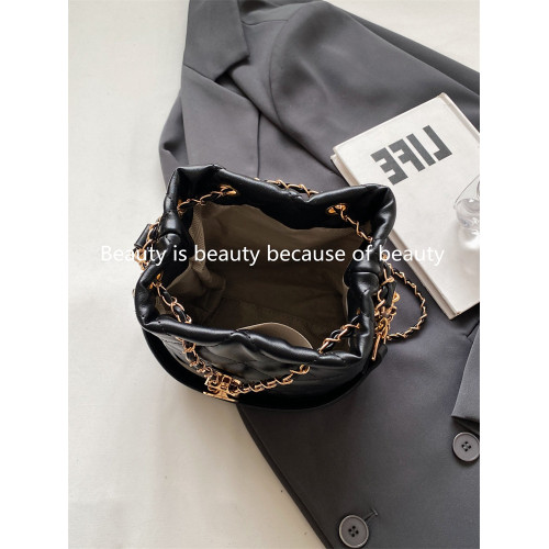 高級感爆款小包包女士2024新款潮時尚單肩鏈條包斜後後背包百搭水桶包 高級感爆款小包包女士2024新款潮時尚單肩鏈條包斜後後背包百搭水桶包