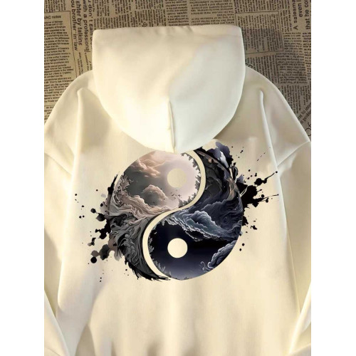 國潮美式嘻哈太極印花純棉衛衣春秋寬鬆街頭風hiphop潮牌帽衫外套 國潮美式嘻哈太極印花純棉衛衣春秋寬鬆街頭風hiphop潮牌帽衫外套