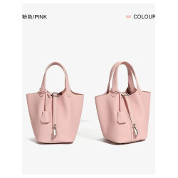 頭層牛皮水桶包包2025新款百搭真皮菜籃子女包大容量托特包手提包