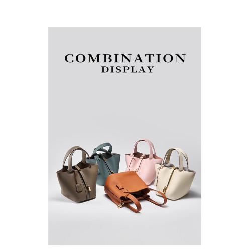 頭層牛皮水桶包包2025新款百搭真皮菜籃子女包大容量托特包手提包