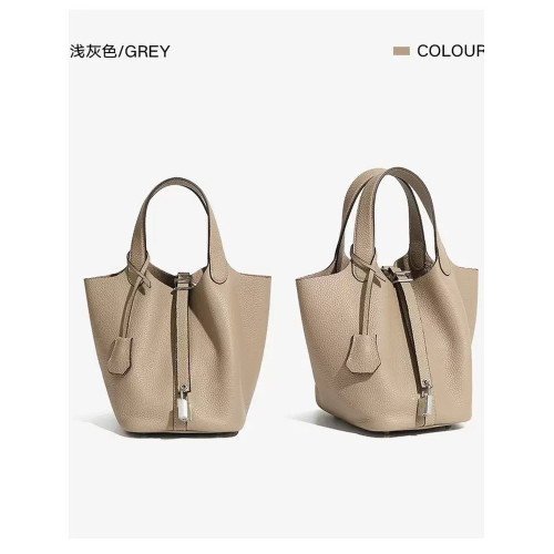 頭層牛皮水桶包包2025新款百搭真皮菜籃子女包大容量托特包手提包