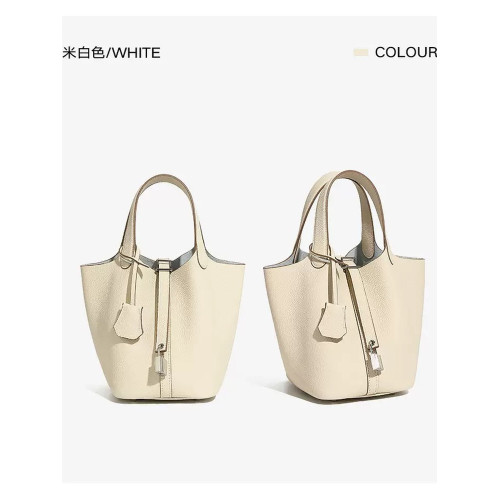 頭層牛皮水桶包包2025新款百搭真皮菜籃子女包大容量托特包手提包