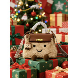 ZRVR新款毛絨絨凱莉女包小衆設計單肩斜後後背包超萌氣質通勤毛絨包包