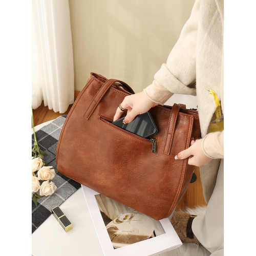 四季包包托特包女大容量2026新款復古牛皮水桶包休閒大包電腦包女 四季包包托特包女大容量2026新款復古牛皮水桶包休閒大包電腦包女