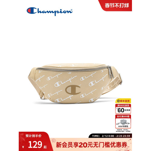 Champion冠軍官方腰包滿印老花女斜後後背包包休閒胸包男復古上班通勤 Champion冠軍官方腰包滿印老花女斜後後背包包休閒胸包男復古上班通勤