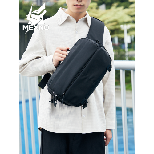 新款男士大容量通勤運動休閒斜後後背包男款戰術單肩包戶外騎行胸包 新款男士大容量通勤運動休閒斜後後背包男款戰術單肩包戶外騎行胸包