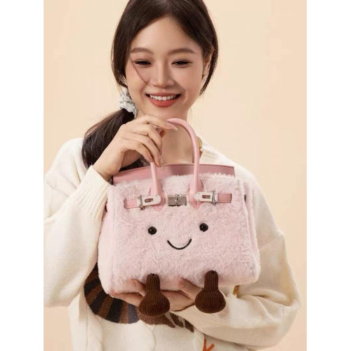小衆設計包包女2026秋冬新款卡通可愛毛毛包凱莉包手提單肩斜後後背包 小衆設計包包女2026秋冬新款卡通可愛毛毛包凱莉包手提單肩斜後後背包