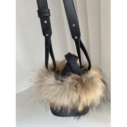 真皮草貉子毛水桶包包女秋冬韓國小衆毛毛包手提包單肩斜後後背包