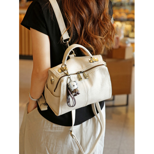 手提包女2026新款休閒軟皮枕頭包中年媽媽包單肩斜後後背包三用雙肩包 手提包女2026新款休閒軟皮枕頭包中年媽媽包單肩斜後後背包三用雙肩包