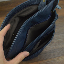 清貨頭層牛皮斜背水桶包女款真皮軟牛皮單肩跨包多層次斜後後背包