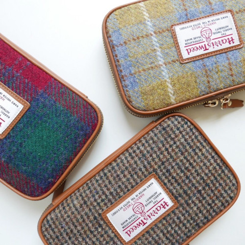 WINNOW&哈裡斯粗花呢筆袋燒餅包大容量文具袋化妝包