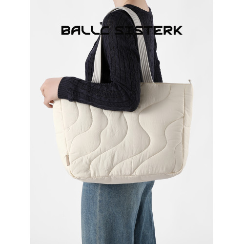 BALLCSISTERK簡約通勤大容量尼龍托特包女春季新款輕便手提電腦包