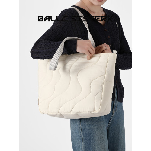 BALLCSISTERK簡約通勤大容量尼龍托特包女春季新款輕便手提電腦包