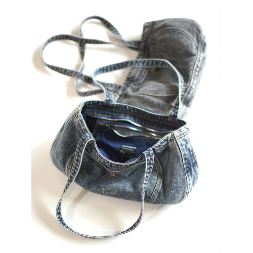 貓西CATWEST原創復古牛仔布托特短款單肩包復古日系通勤包小衆包