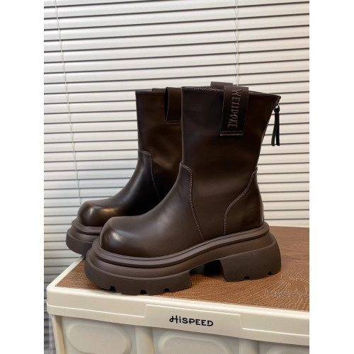 【小依家】真皮厚底增高瘦瘦靴女2026春季新款大頭馬丁靴切爾西靴