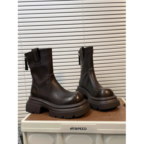 【小依家】真皮厚底增高瘦瘦靴女2026春季新款大頭馬丁靴切爾西靴