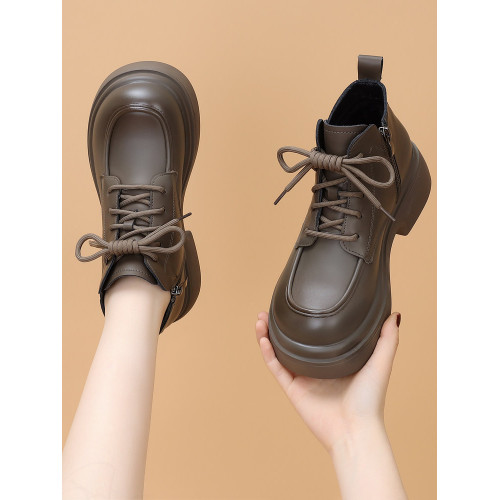 時尚皮毛一體雪地靴女2025秋冬新款厚底英倫風超火軟底加絨馬丁靴 時尚皮毛一體雪地靴女2025秋冬新款厚底英倫風超火軟底加絨馬丁靴