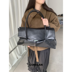 Lonslan BAG 2025 NEW 復古簡約時尚休閒大容量通勤單肩手提包