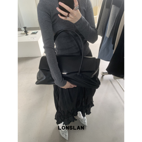 Lonslan BAG 2025 NEW 復古簡約時尚休閒大容量通勤單肩手提包