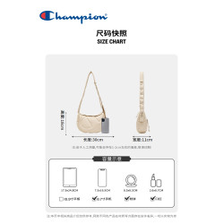 【丁禹兮同款】champion冠軍新款單肩斜背雲朵包女月亮包慵懶風