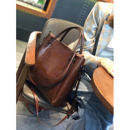 女士包包2025新款多隔層托特包大容量時尚百搭洋氣真皮手提斜後後背包 女士包包2025新款多隔層托特包大容量時尚百搭洋氣真皮手提斜後後背包