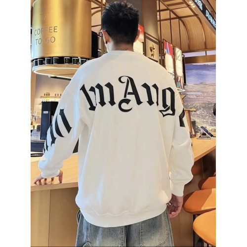 痞帥潮流春秋新款時尚百搭寬鬆男士字母印花設計感長袖圓領衛衣