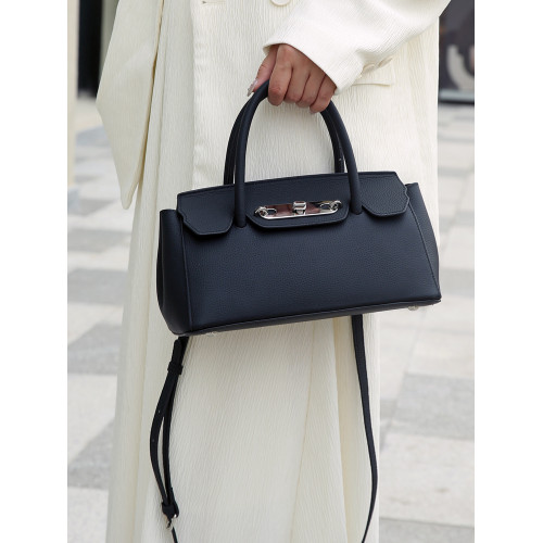 高檔純牛皮斜背手提包女百搭2026冬季新款真皮大容量鉑金包休閒包