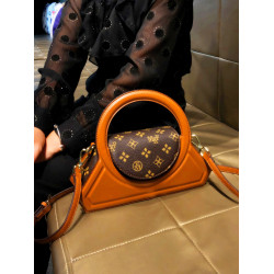 香港品牌包包女款高級復古手提包2025新款時尚真皮單肩斜背小方包