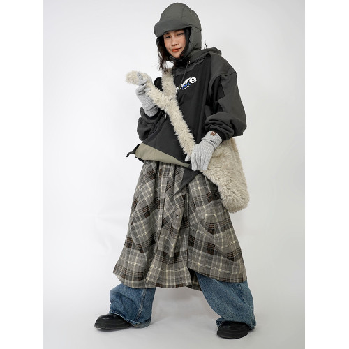 emptyshape空形原創毛毛包斜後後背包百搭大容量秋冬通勤單肩毛絨女包