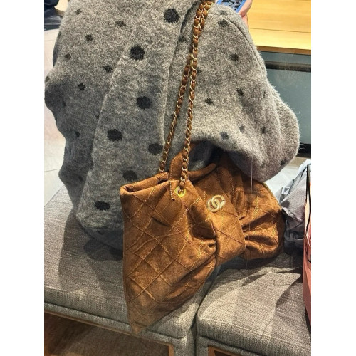 港代高檔真皮菱格鏈條包麂皮腋下單肩包大容量包包高級感輕奢小衆 港代高檔真皮菱格鏈條包麂皮腋下單肩包大容量包包高級感輕奢小衆