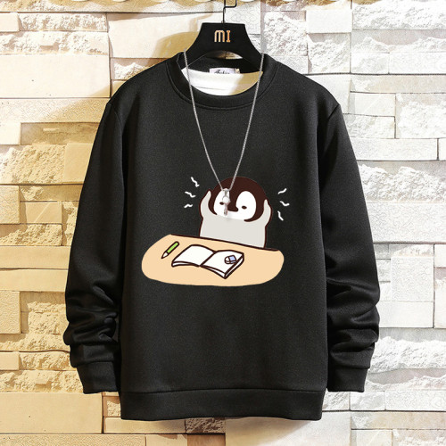 秋冬衛衣加絨學生灰企鵞ぺんちゃ可愛表情包長袖t恤日系動漫男女